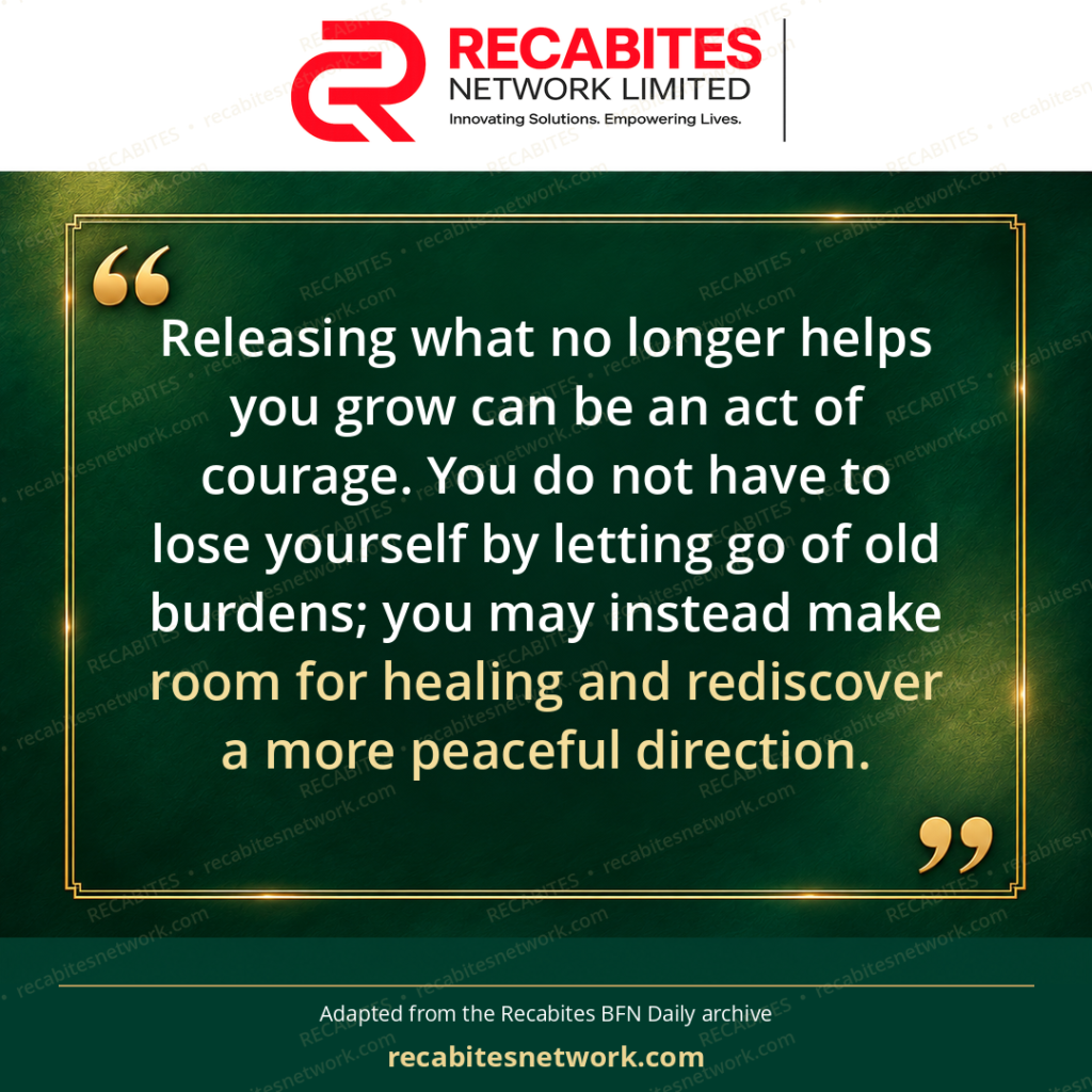 Releasing what no longer helps you grow can be an act of courage. You do not have to lose yourself by letting go of old burdens; you may instead make room for healing and rediscover a more peaceful direction.