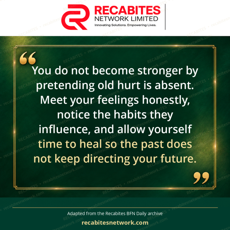 You do not become stronger by pretending old hurt is absent. Meet your feelings honestly, notice the habits they influence, and allow yourself time to heal so the past does not keep directing your future.
