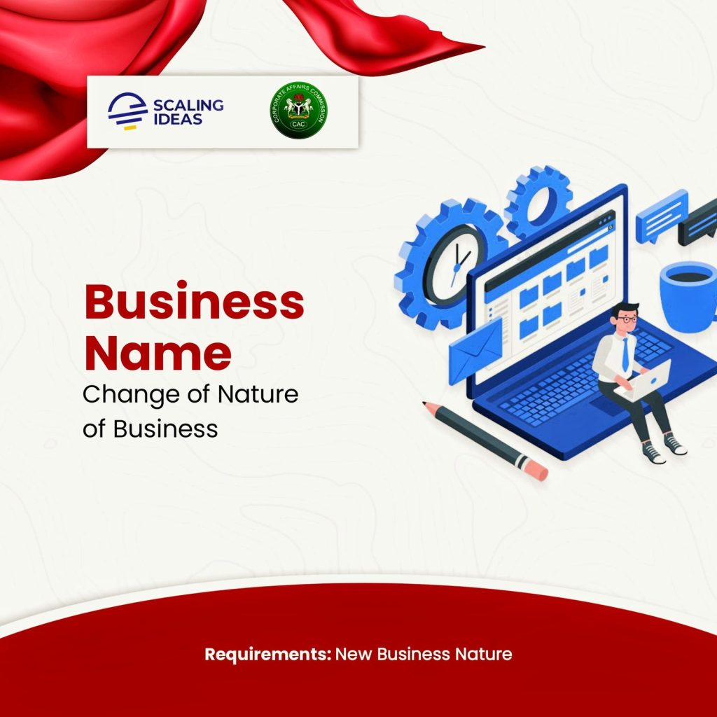 Change of Nature of Biz Name