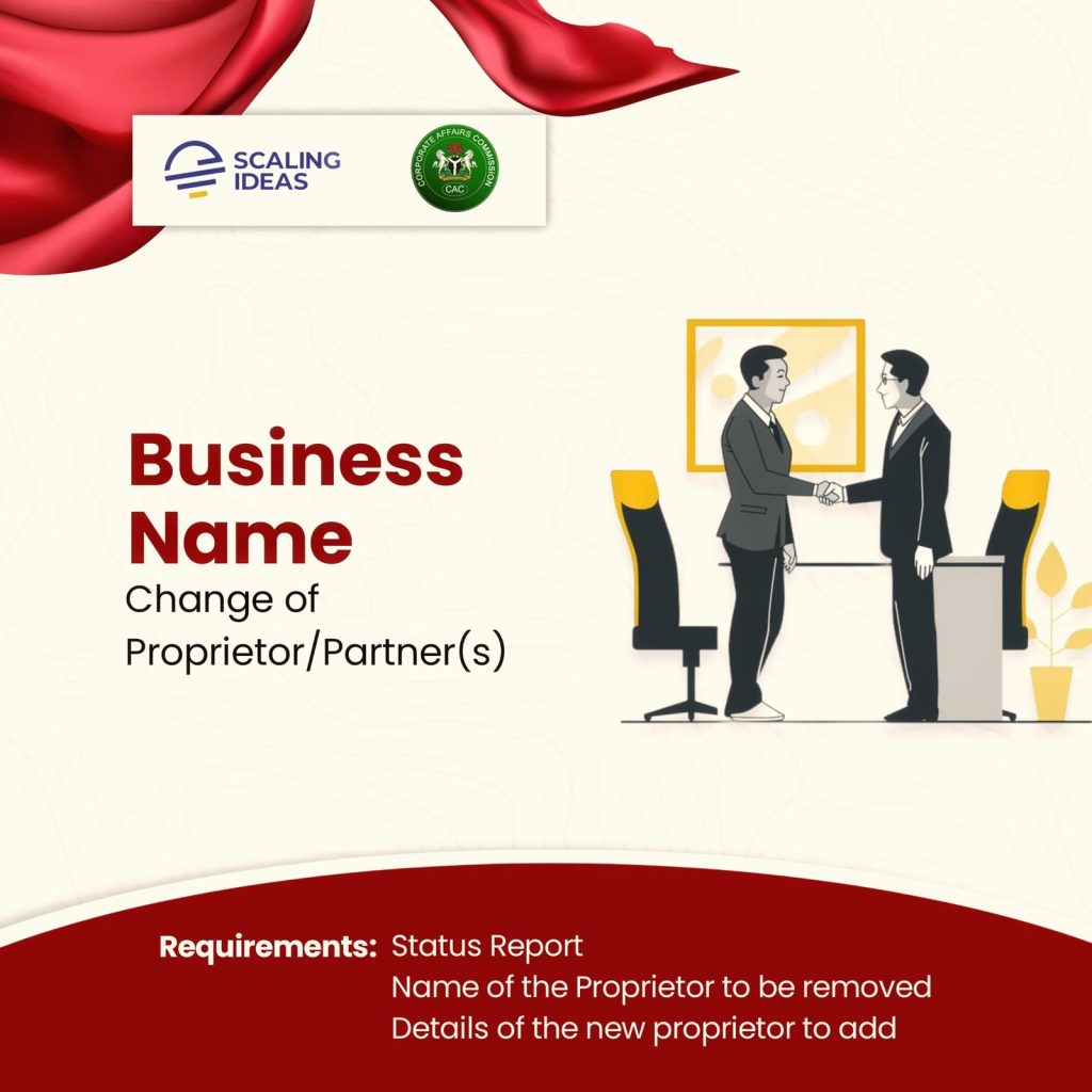 Change of Proprietor-BN