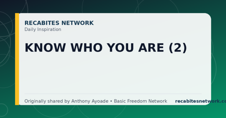 Daily Inspiration: Know Who You Are (2)
