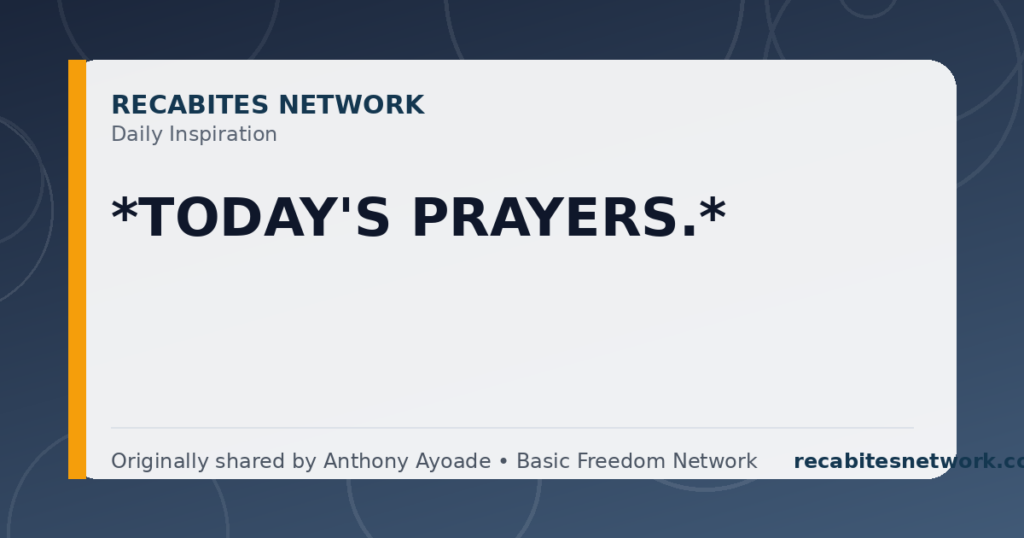 Daily Inspiration: *Today'S Prayers.*