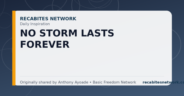 Daily Inspiration: No Storm Lasts Forever