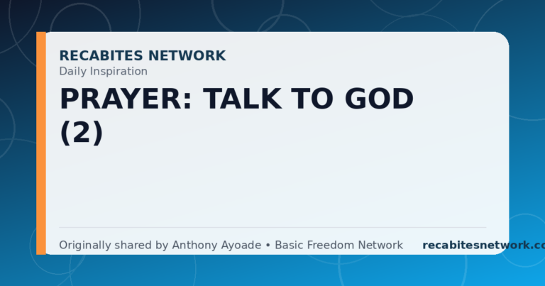 Daily Inspiration: Prayer: Talk To God (2)