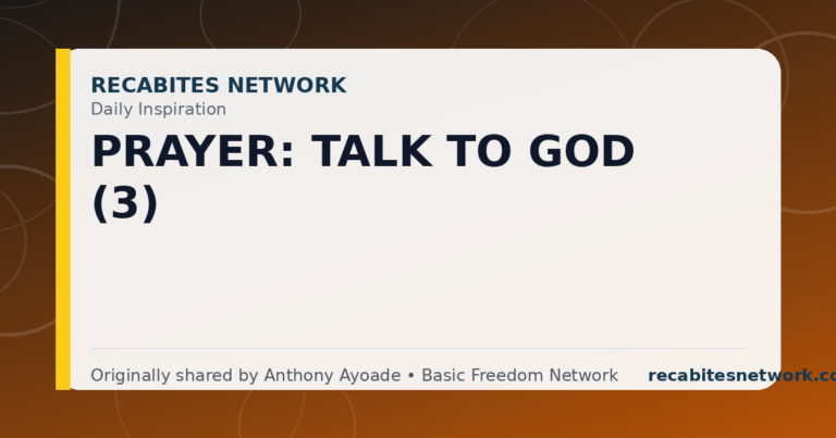Daily Inspiration: Prayer: Talk To God (3)
