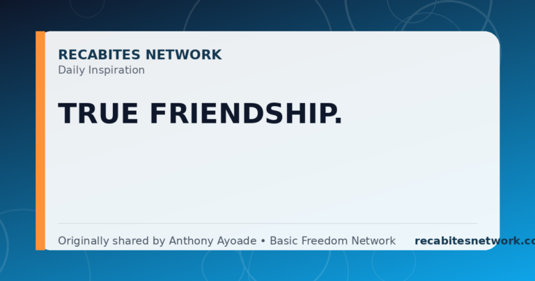 Daily Inspiration: True Friendship.
