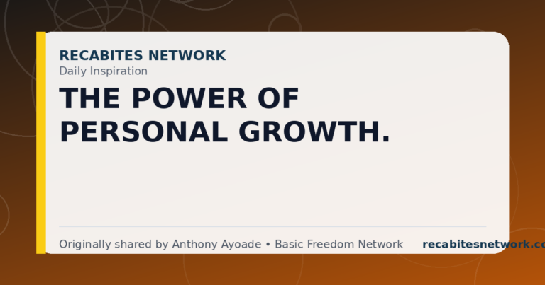 Daily Inspiration: The Power Of Personal Growth.