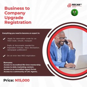Business to Company Upgrade Registration flyer