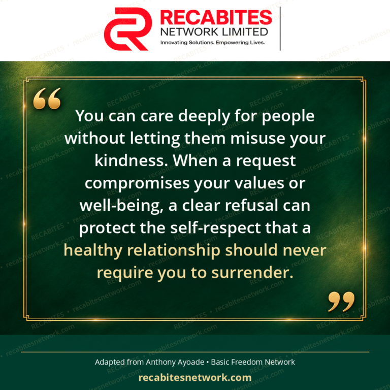 You can care deeply for people without letting them misuse your kindness. When a request compromises your values or well-being, a clear refusal can protect the self-respect that a healthy relationship should never require you to surrender.